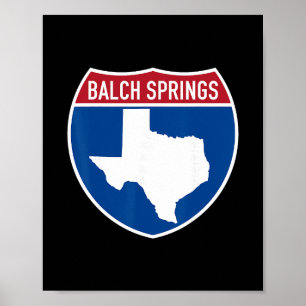 Lch Springs Texas Tx Interstate Snelweg Vakantie S Poster