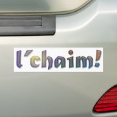 l'chaim bumpersticker [tot LEVEN!] (Op auto)