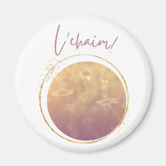 L'chaim (een toast met wilde bloemen) magneet (Voorkant)