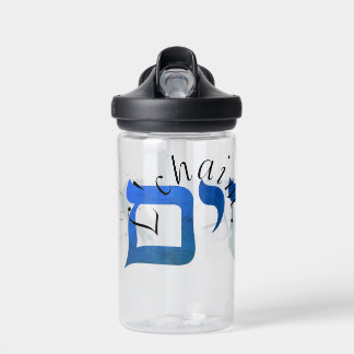 L'chaim in Hebreeuws & Engels Waterfles