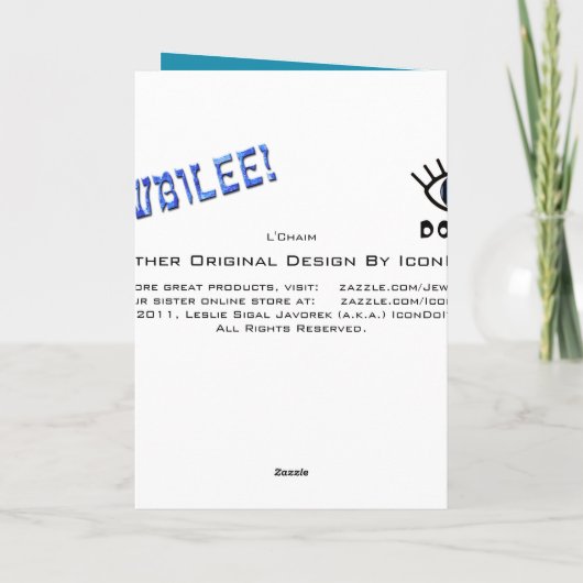 L'Chaim Kaart (Achterkant)