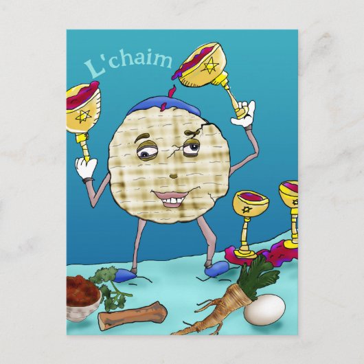 L'chaim Pesach Feestdagenkaart (Voorkant)