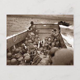 LCI en Soldaten Omaha Beachhead Briefkaart