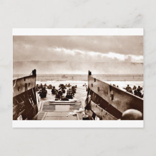 LCI's Soldaten die Ashore leiden Briefkaart