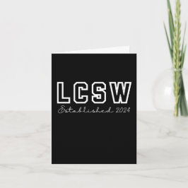 LCSW 2024 Afstuderen nieuwe maatschappelijk werker Feestdagen Kaart