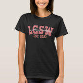 LCSW Afstuderen 2023, gelicentieerd klinisch socia T-shirt (Voorkant)