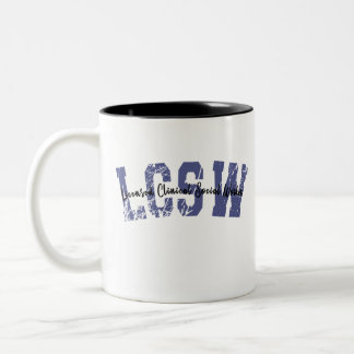 LCSW Appreciation, Licensed Clinical Social Worker Tweekleurige Koffiemok