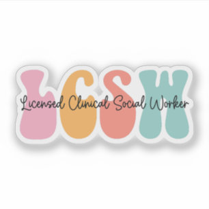 LCSW Gecertificeerd Klinisch Sociaal Werker Geeste Sticker