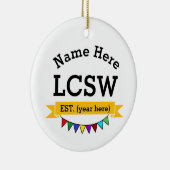 LCSW Gift Licensed Clinical Social Worker Keramisch Ornament (Rechts)