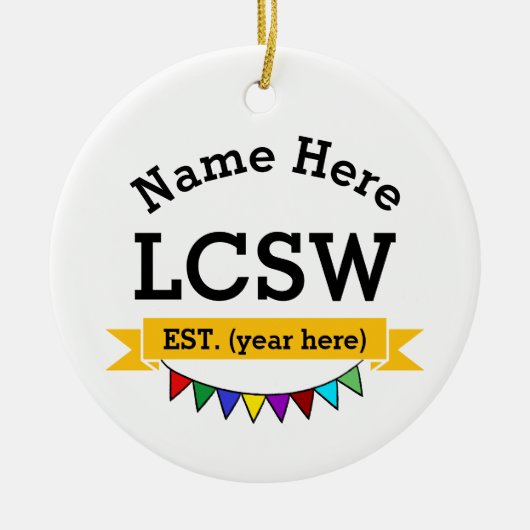 LCSW Gift Licensed Clinical Social Worker Keramisch Ornament (Voorkant)