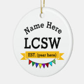 LCSW Gift Licensed Clinical Social Worker Keramisch Ornament (Links)