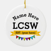 LCSW Gift Licensed Clinical Social Worker Keramisch Ornament (Achterkant)