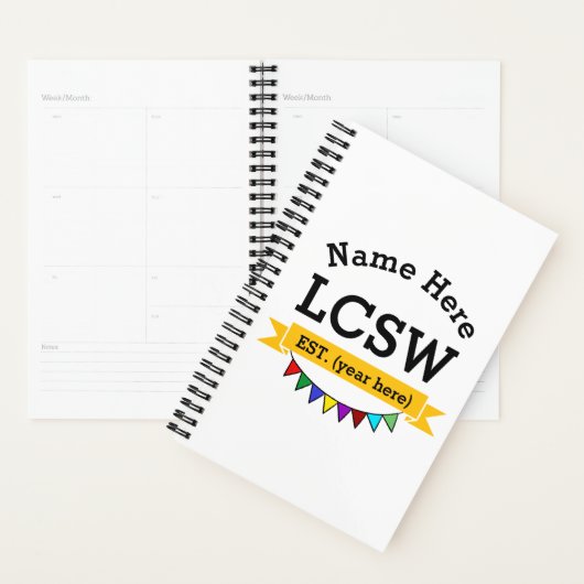 LCSW Licensed Clinical Social Worker Gepersonalise Planner (Display)