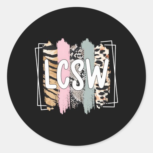 LCSW waardering klinisch maatschappelijk werker Ronde Sticker (Voorkant)