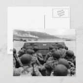 LCVP-landingsboot nadert omaha-strand Briefkaart (Voorkant / Achterkant)