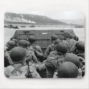 LCVP-landingsboot nadert omaha-strand Muismat