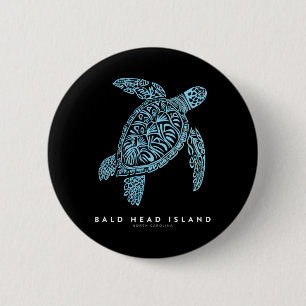 Ld Head Island Nc Strandvakantie Vintage Zeeschild Ronde Button 5,7 Cm