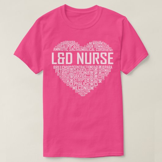 Ld Verpleegkundige Hart T-shirt (Design voorkant)