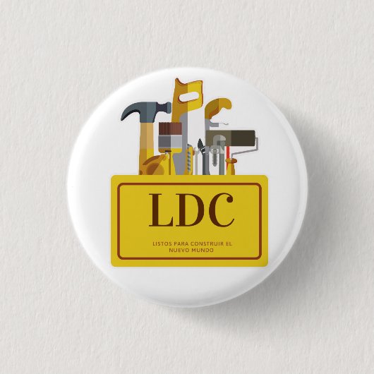 LDC listos para construcir el nuevo mundo! Ronde Button 3,2 Cm (Voorkant)