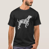 LDDR hondenvorm t-shirt (witte hond) (Voorkant)