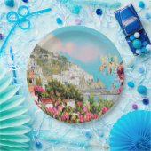 ldp AMALFI - panorama - kust van Amalfi - Papieren Bordje (Feest)