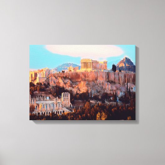 ldp Athene - Acropolis - panorama - Canvas Afdruk (Voorkant)