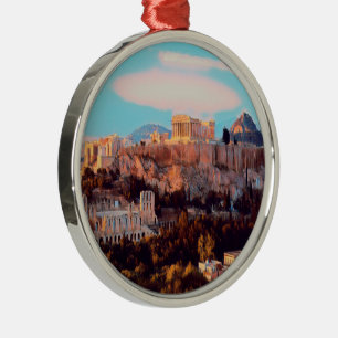 ldp Athene - Acropolis - panorama - Metalen Ornament