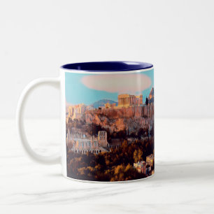 ldp Athene - Acropolis - panorama - Tweekleurige Koffiemok