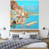 ldp ATRANI.- Amalfi Coast - Canvas Afdruk (Insitu (Slaapkamer))