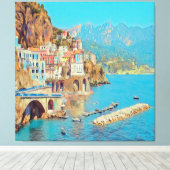 ldp ATRANI.- Amalfi Coast - Canvas Afdruk (Insitu (Houten vloer))