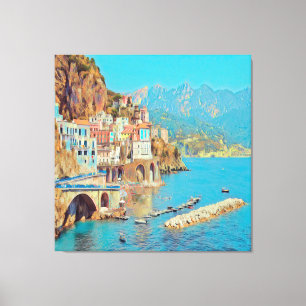 ldp ATRANI.- Amalfi Coast - Canvas Afdruk