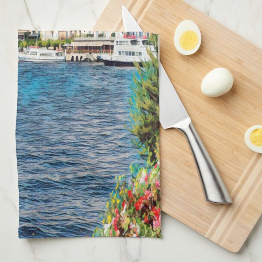 ldp BELLAGIO - Lake Como - Theedoek (Quarter Fold)