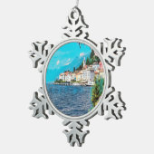 ldp BELLAGIO - Lake Como - Tin Sneeuwvlok Ornament (Rechts)