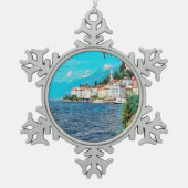 ldp BELLAGIO - Lake Como - Tin Sneeuwvlok Ornament (Voorkant)