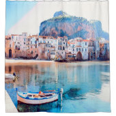 ldp CEFALTON - Sicilië - strand - panorama Douchegordijn (Voorkant)