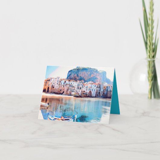 ldp CEFALTON - Sicilië - strand - panorama Kaart (Voorkant)