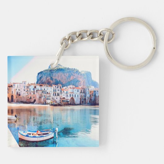 ldp CEFALTON - Sicilië - strand - panorama Sleutelhanger (Achterkant)