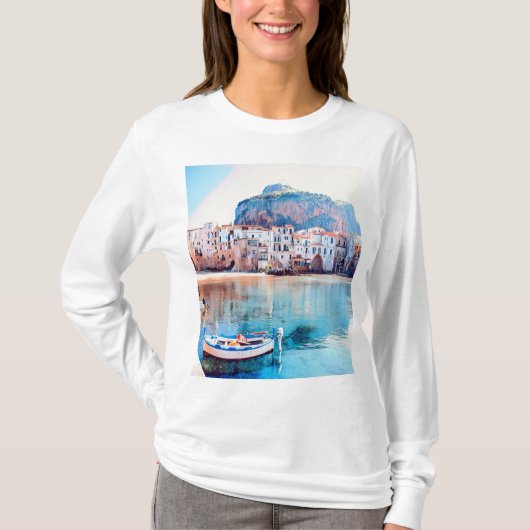 ldp CEFALTON - Sicilië - strand - panorama T-shirt (Voorkant)