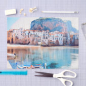 ldp CEFALTON - Sicilië - strand - panorama Tissuepapier (Craft)
