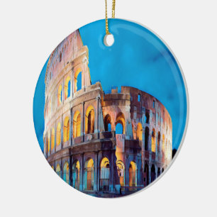 ldp COLOSSEUM Rome - bij nacht - Keramisch Ornament