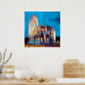 ldp COLOSSEUM Rome - van nacht - Poster (Keuken)