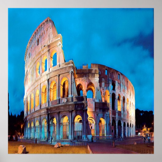 ldp COLOSSEUM Rome - van nacht - Poster (Voorkant)