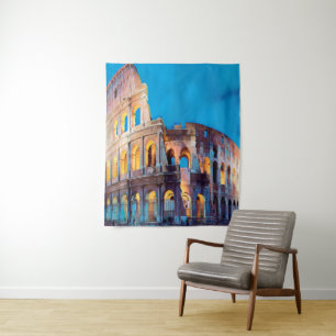 ldp COLOSSEUM Rome - van nacht - Wandkleed