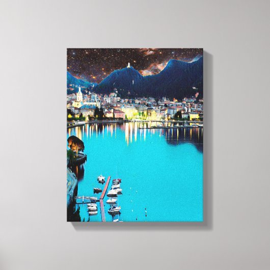 ldp COMO - Lake - Panorama Canvas Afdruk (Voorkant)