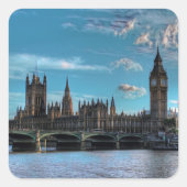 ldp London - WESTMINSTER uitzicht - Vierkante Sticker (Voorkant)