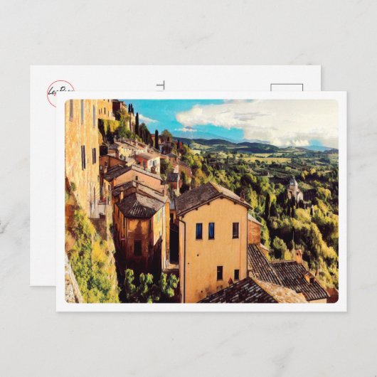 ldp MONTEPULCIANO - stad - panorama - Briefkaart (Voorkant / Achterkant)
