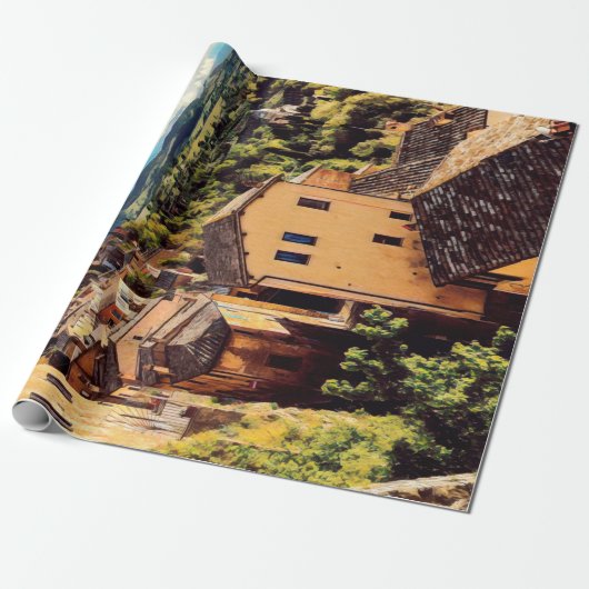 ldp MONTEPULCIANO - stad - panorama - Cadeaupapier (Uitgerold)