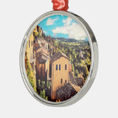 ldp MONTEPULCIANO - stad - panorama - Metalen Ornament (Links)