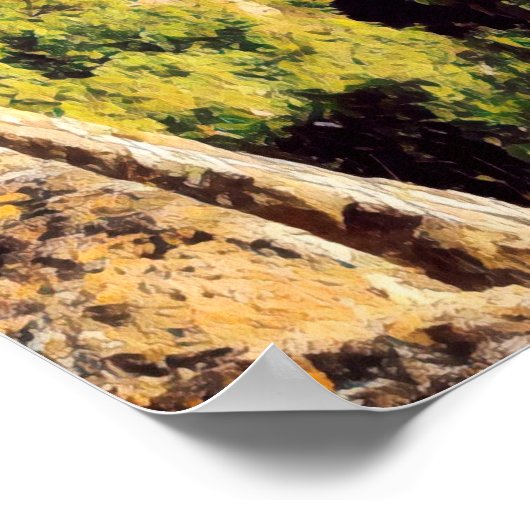 ldp MONTEPULCIANO - stad - panorama - Poster (Hoek)