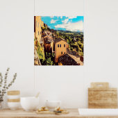 ldp MONTEPULCIANO - stad - panorama - Poster (Keuken)